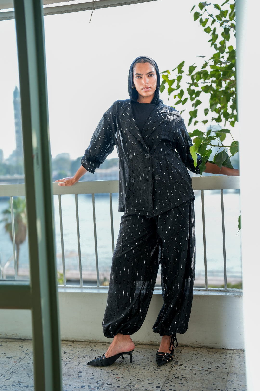 Starlight Shimmery Pants - Black