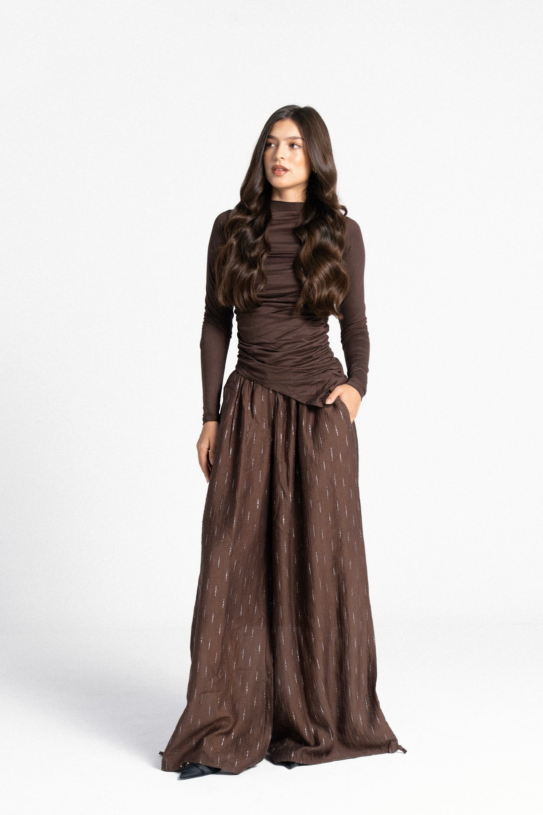 Starlight Shimmery Pants - Brown