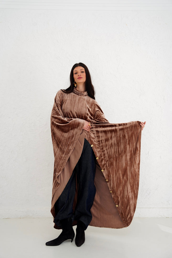 The Golden Button Velvet Blouse - PRE ORDER