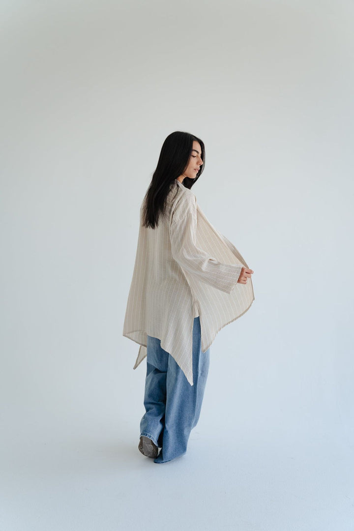 Soft Stripe Oversized Shirt