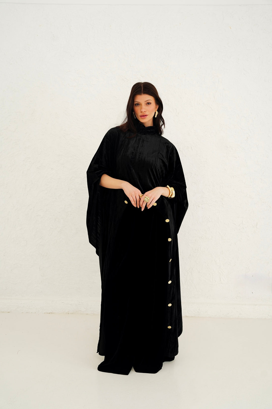 The Golden Button Velvet Blouse - PRE ORDER