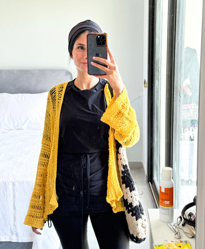 Summer Knit Cardigan - Yellow