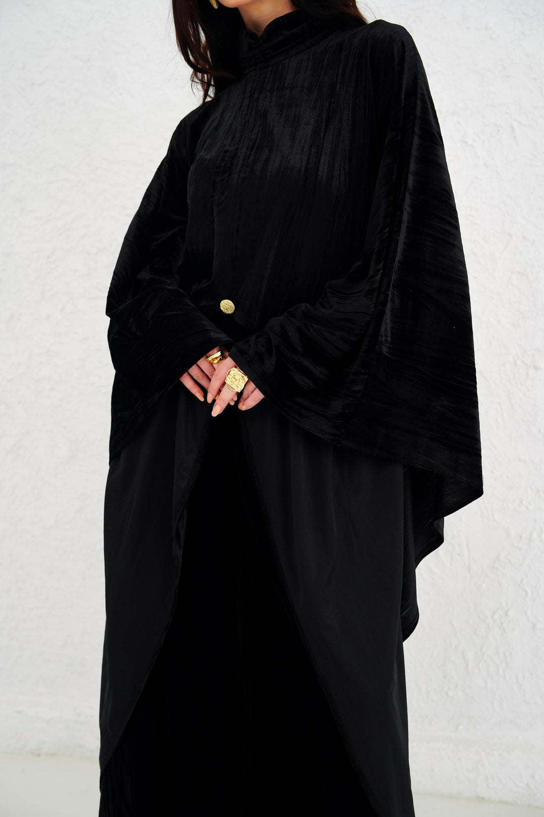 The Golden Button Velvet Blouse - PRE ORDER