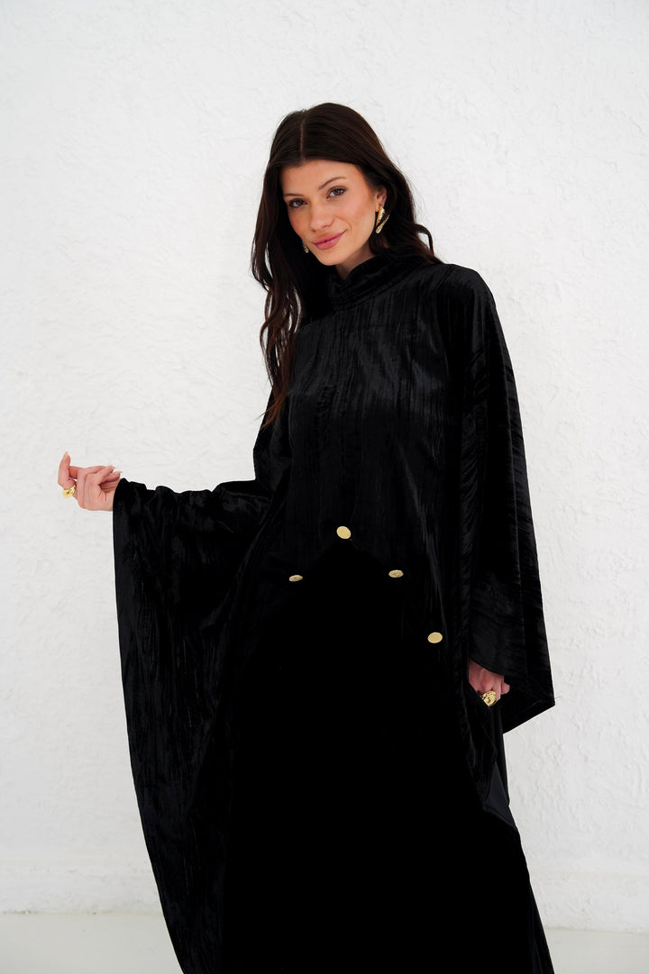 The Golden Button Velvet Blouse - PRE ORDER