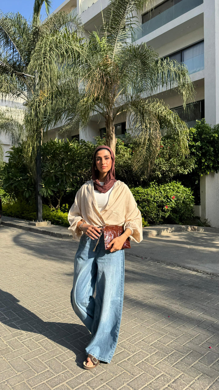 Rhinestone Oversized Shirt
