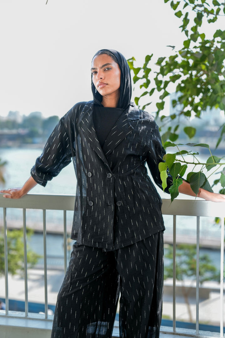 Starlight Shimmery Blazer - Black