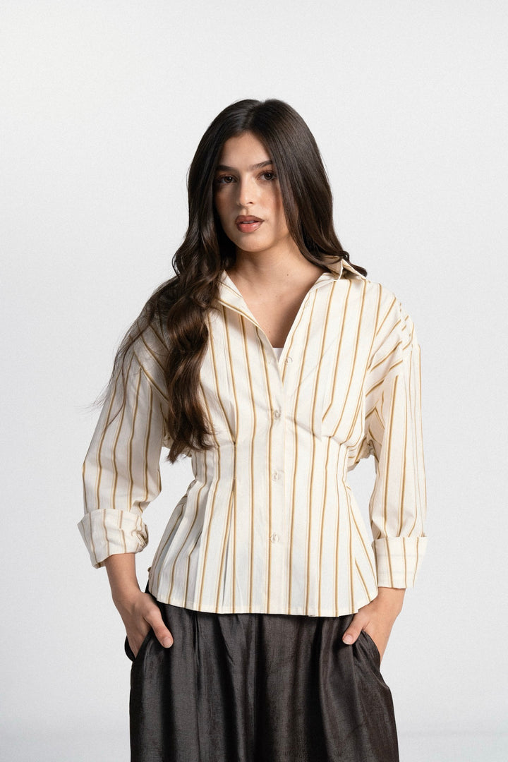 Signature Stripe Shirt - Beige