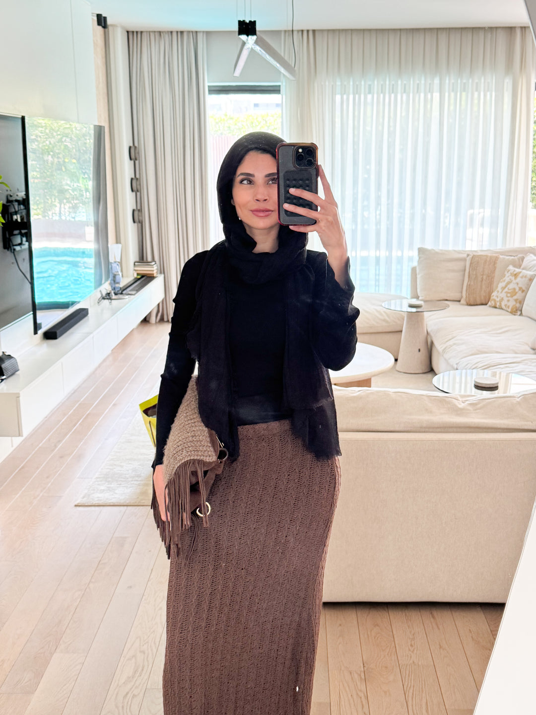 Knit Maxi Skirt (Fully lined)