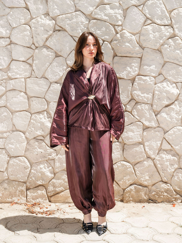 Luxe Drape Set - Burgundy