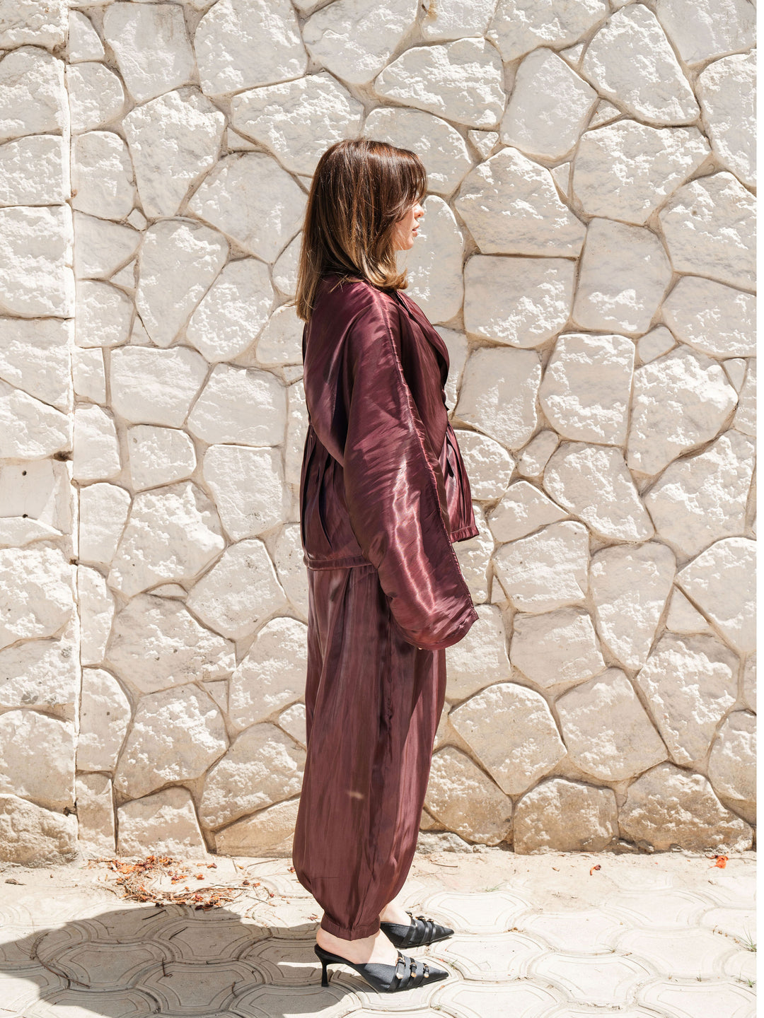 Luxe Drape Set - Burgundy
