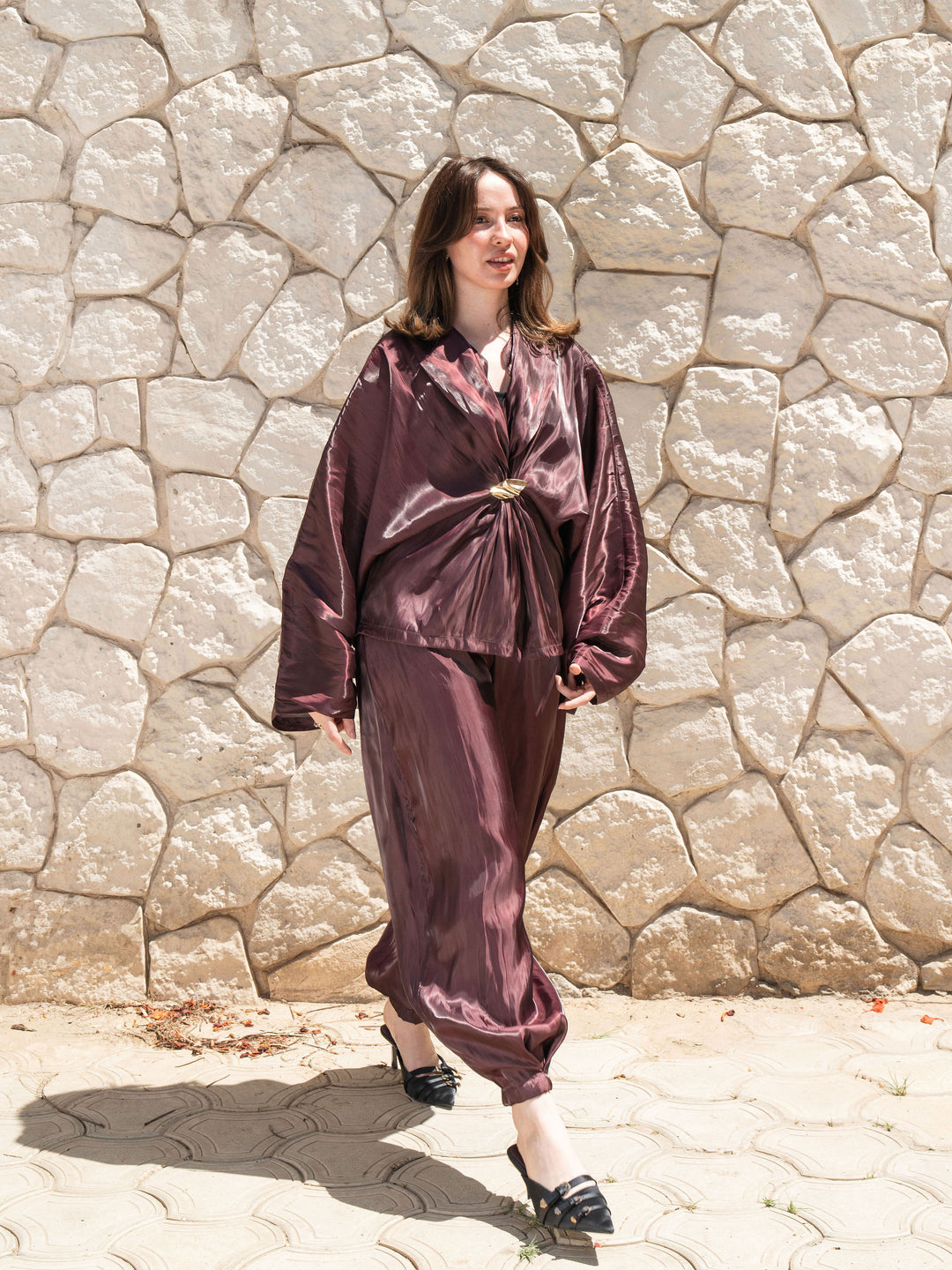 Luxe Drape Set - Burgundy