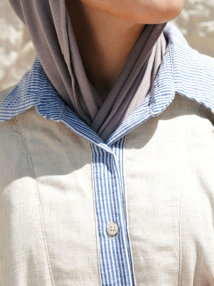 Belted Maxi Shirt Dress