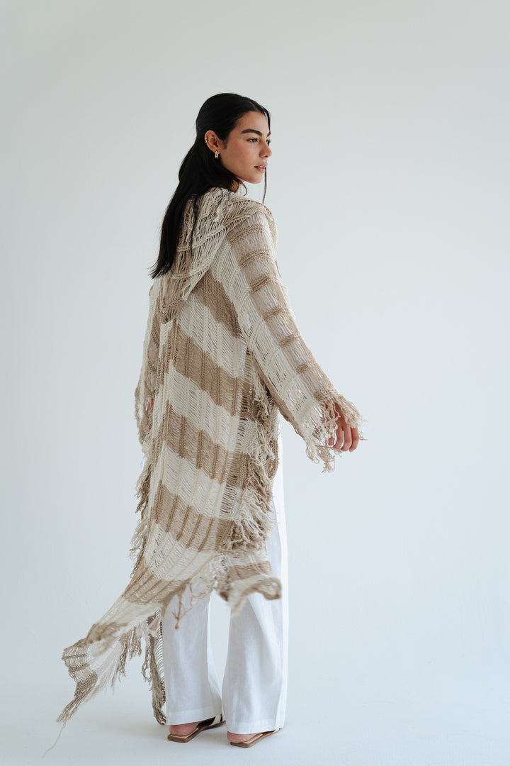 Serenity Handwoven Fringe Cardigan