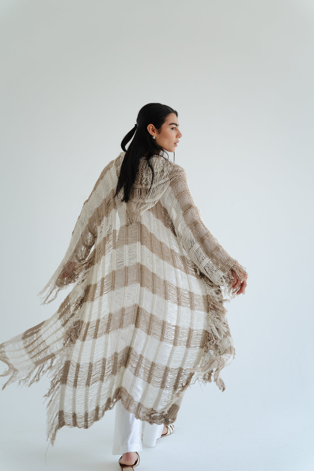 Serenity Handwoven Fringe Cardigan