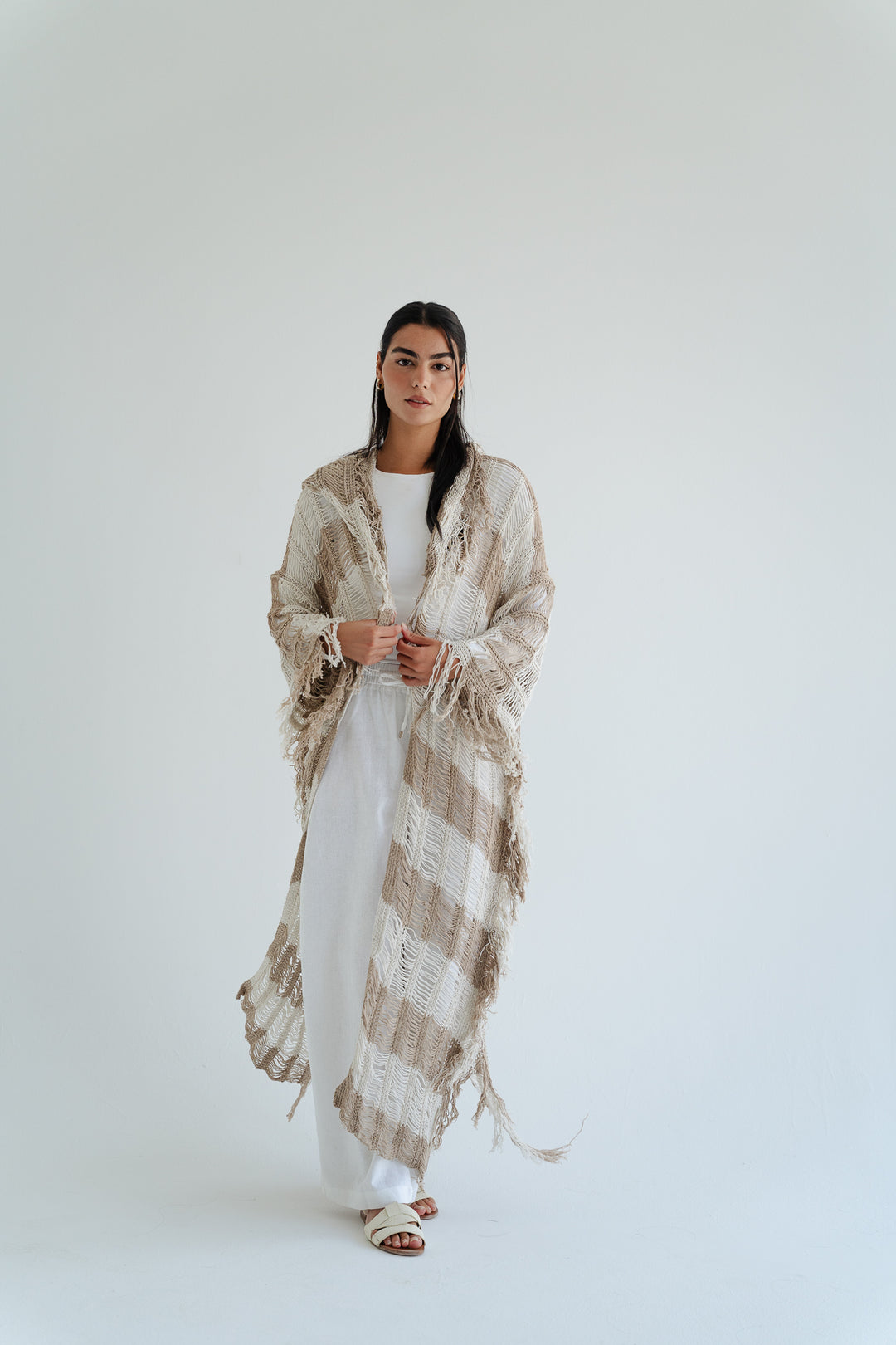 Serenity Handwoven Fringe Cardigan