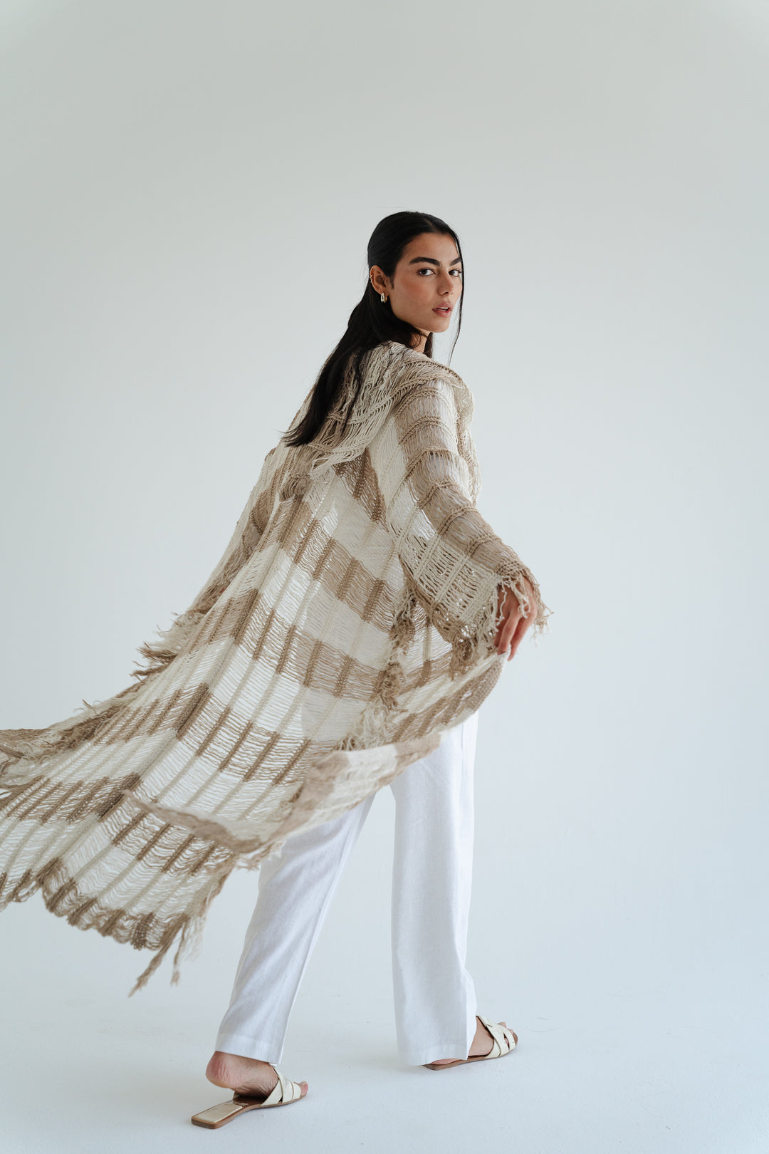 Serenity Handwoven Fringe Cardigan