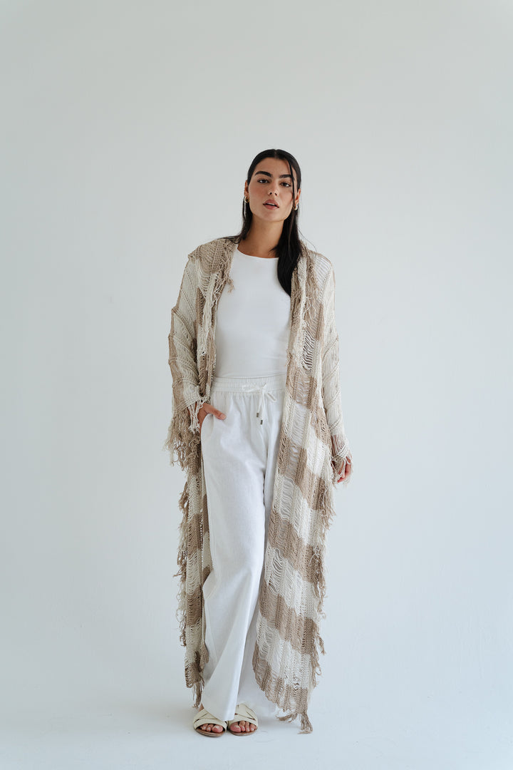 Serenity Handwoven Fringe Cardigan