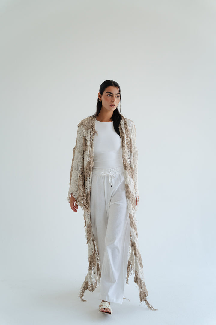 Serenity Handwoven Fringe Cardigan