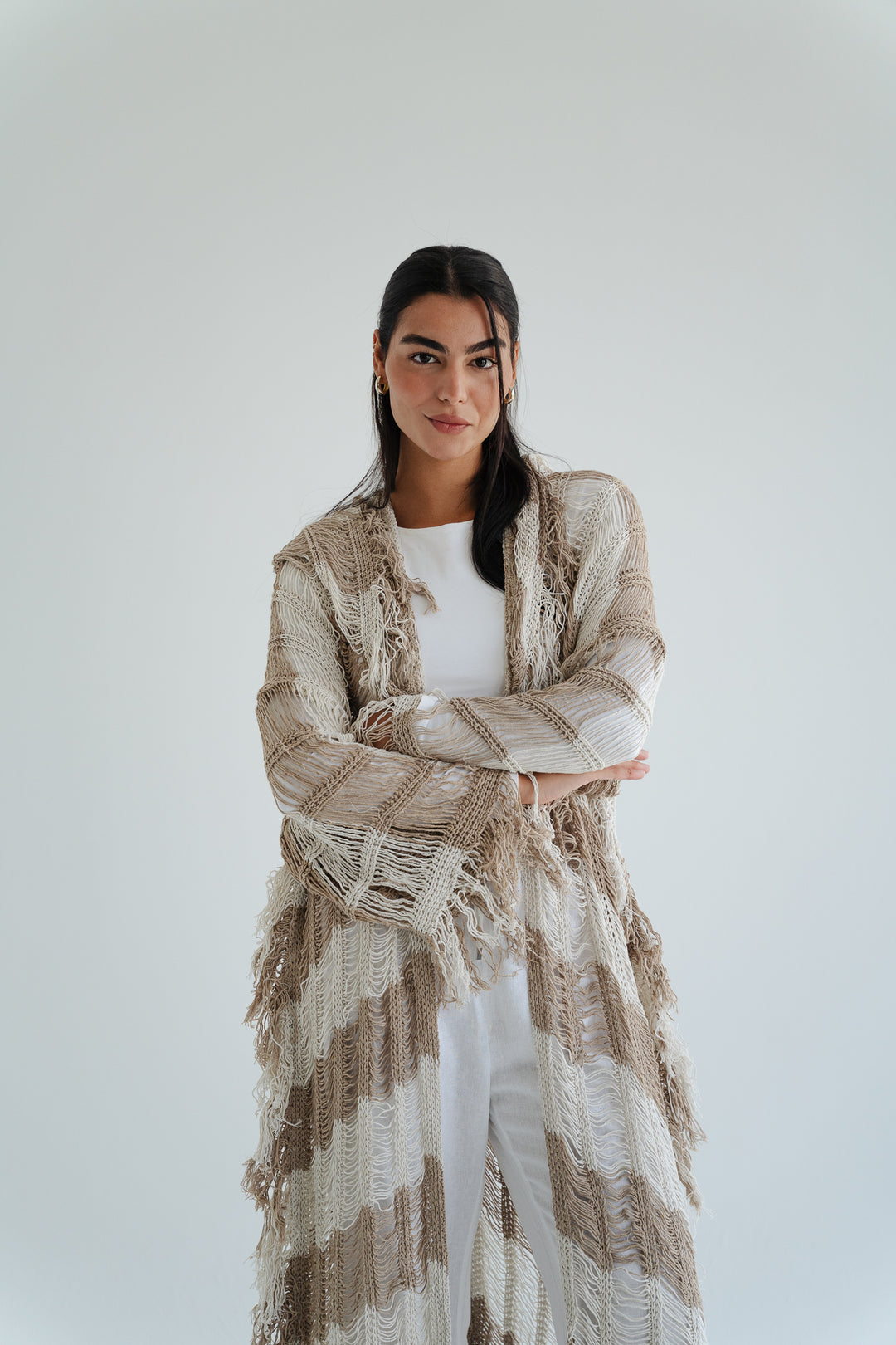 Serenity Handwoven Fringe Cardigan