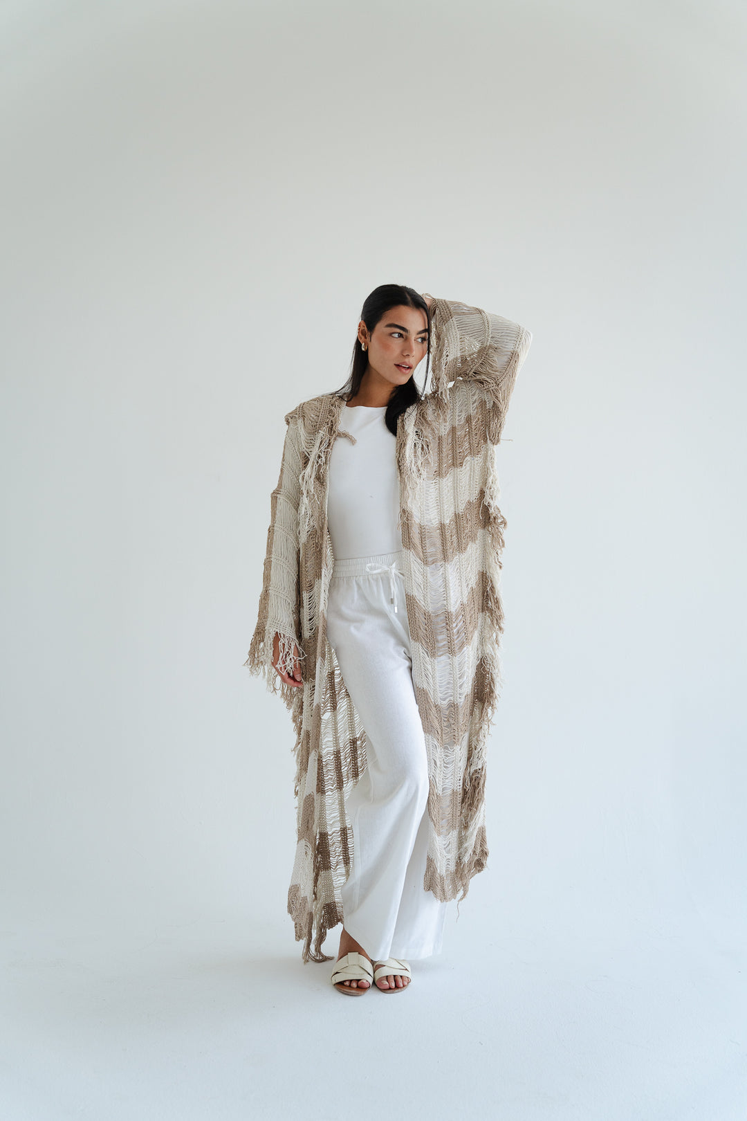 Serenity Handwoven Fringe Cardigan