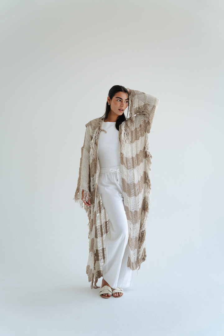 Serenity Handwoven Fringe Cardigan