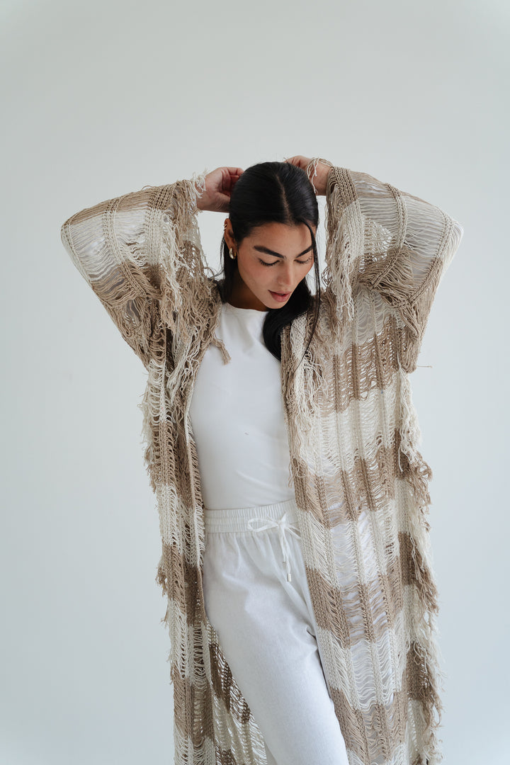 Serenity Handwoven Fringe Cardigan