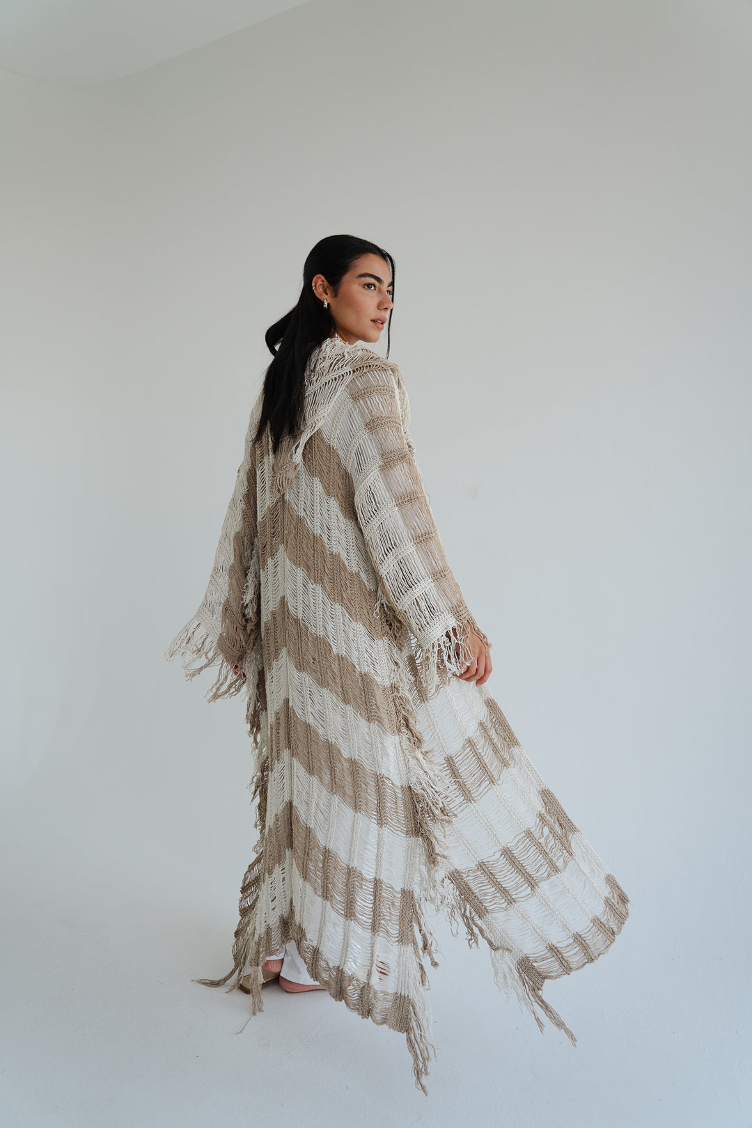 Serenity Handwoven Fringe Cardigan