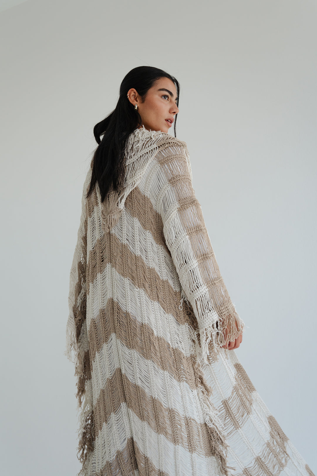 Serenity Handwoven Fringe Cardigan