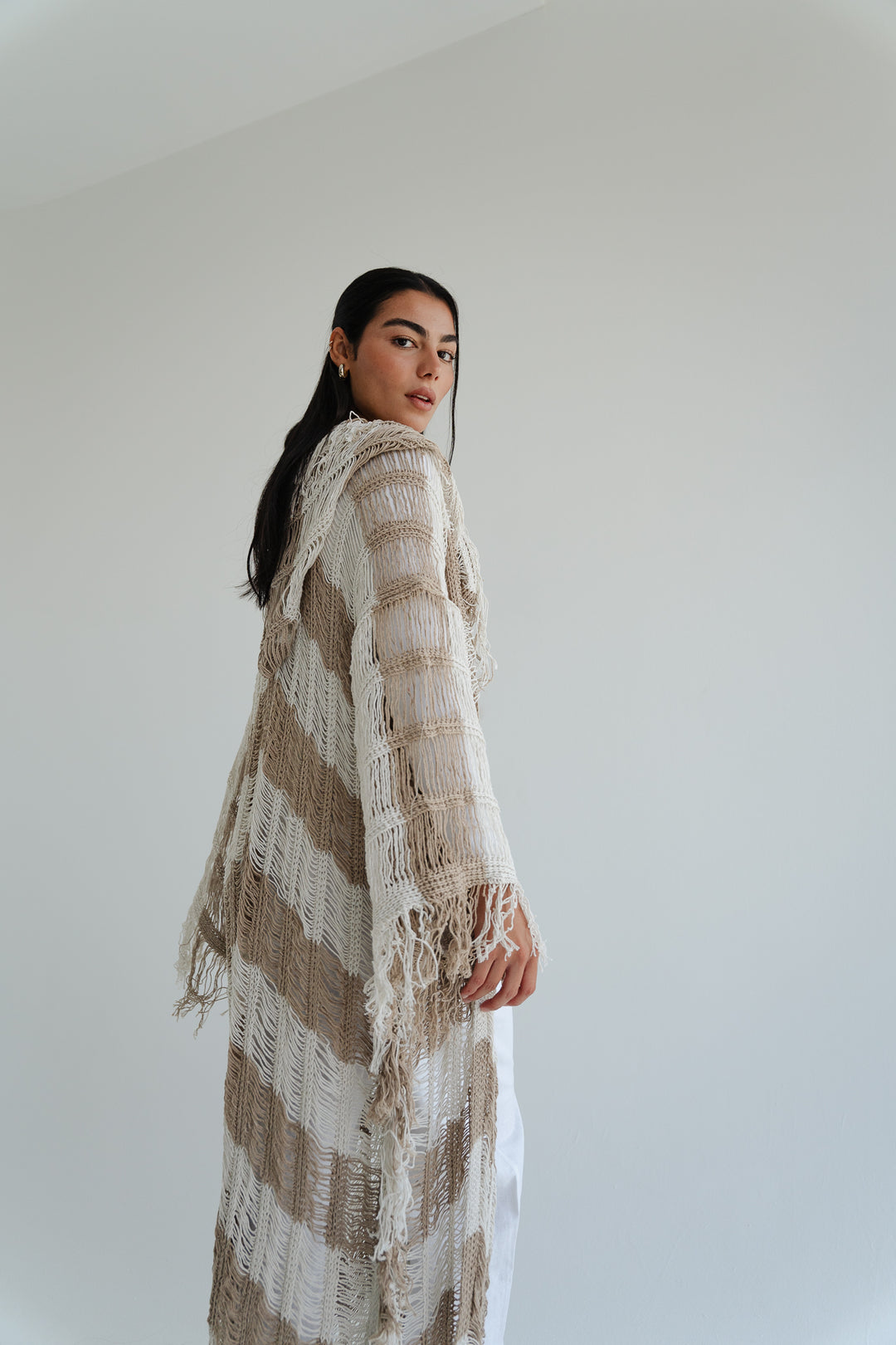 Serenity Handwoven Fringe Cardigan