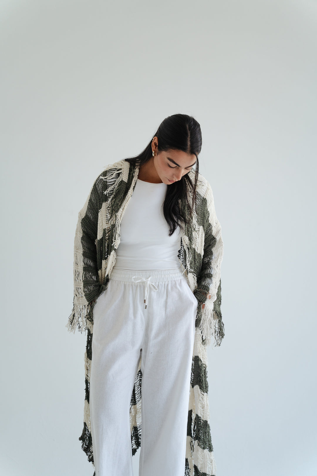 Serenity Handwoven Fringe Cardigan
