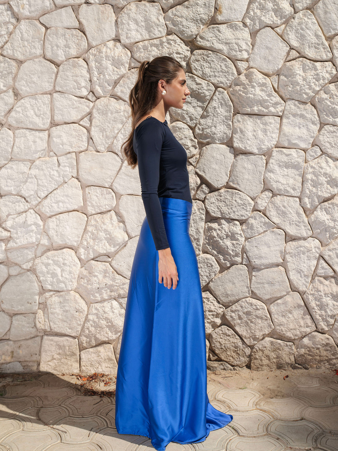Luxe Wrap Skirt - Royal Blue