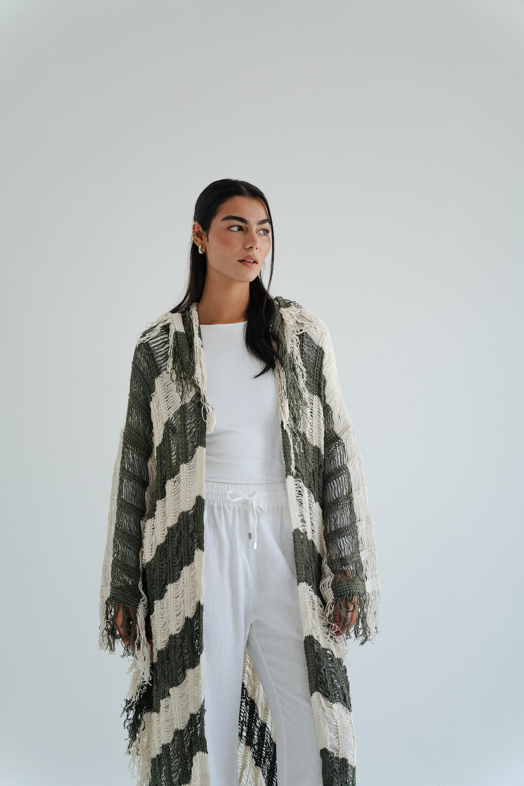 Serenity Handwoven Fringe Cardigan