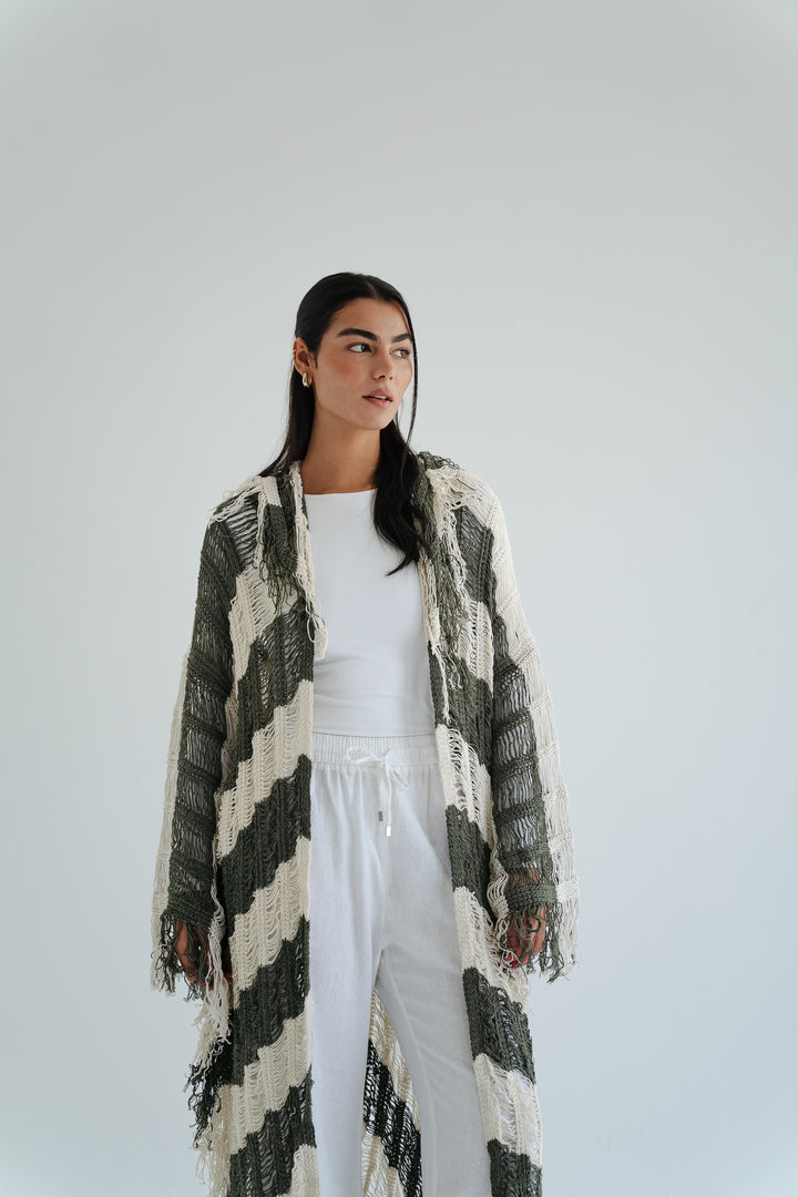 Serenity Handwoven Fringe Cardigan