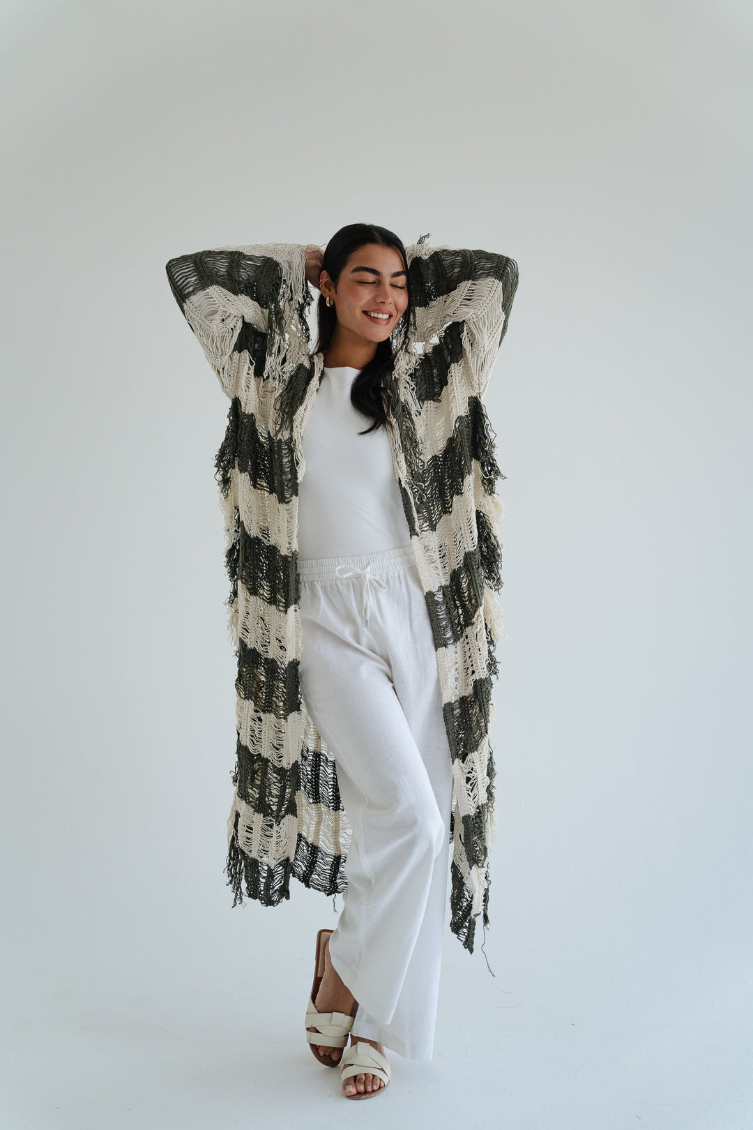 Serenity Handwoven Fringe Cardigan