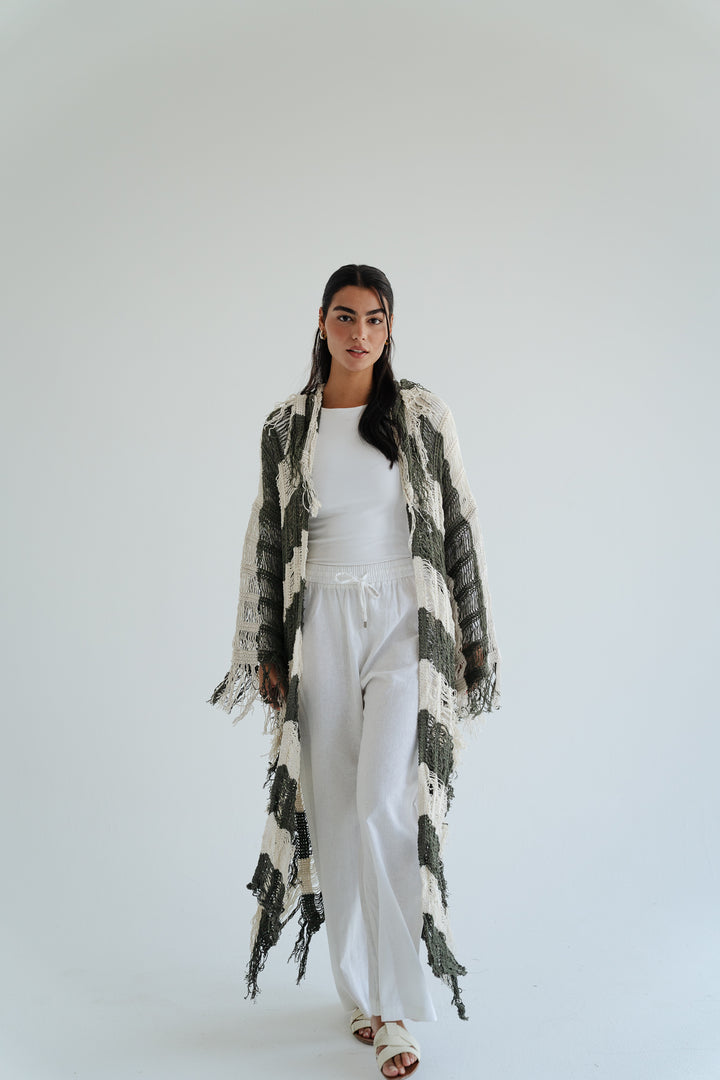 Serenity Handwoven Fringe Cardigan