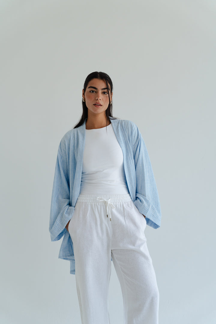 The Linen Wrap top
