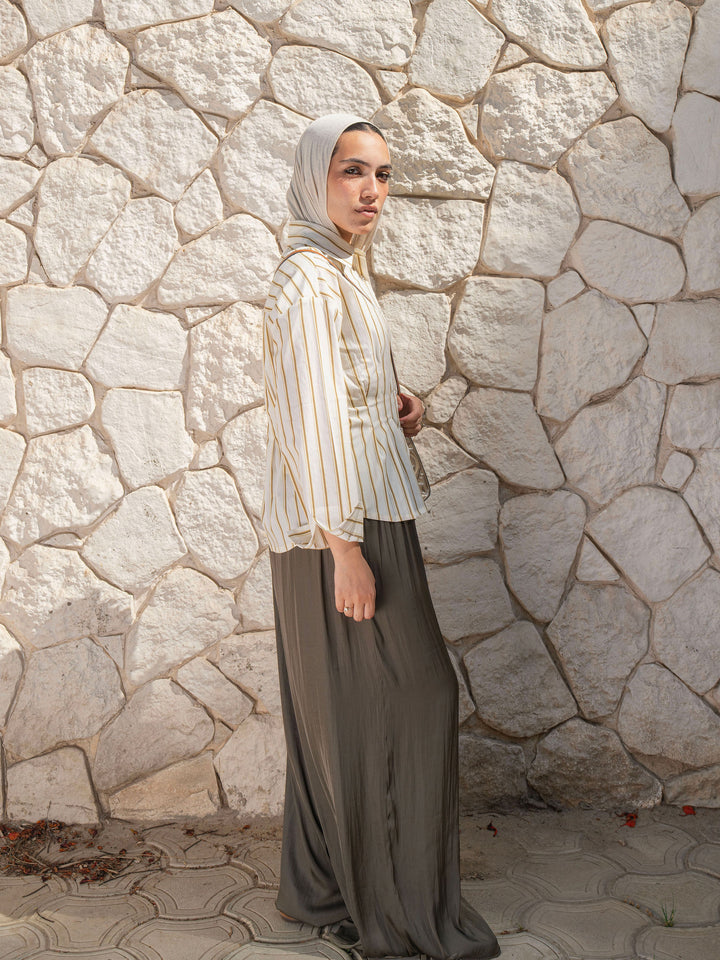 Signature Stripe Shirt - Beige