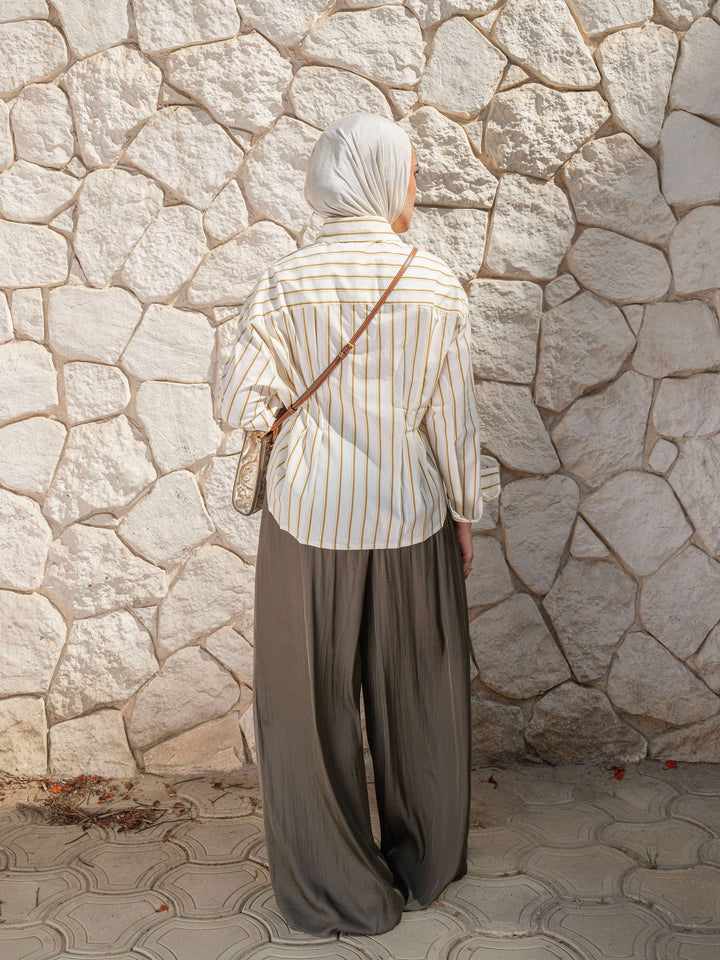 Signature Stripe Shirt - Beige