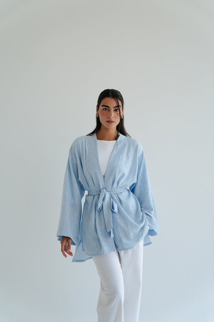 The Linen Wrap top