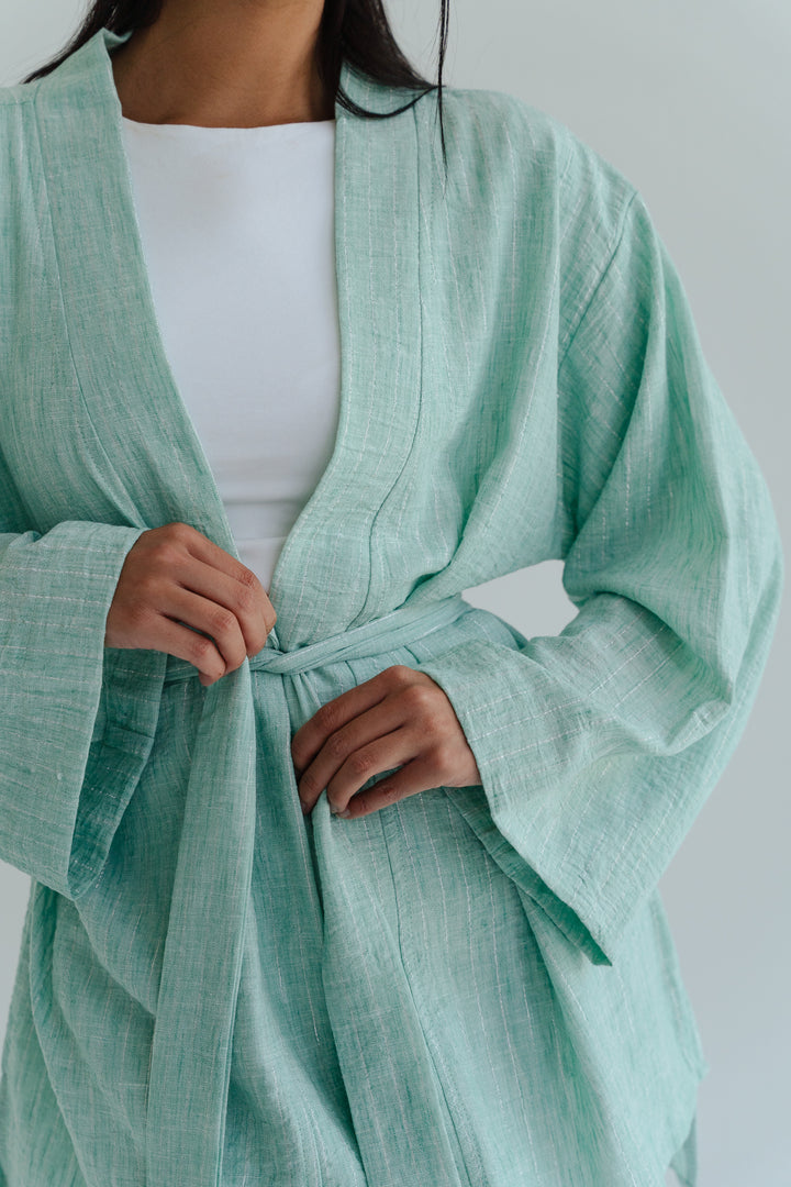 The Linen Wrap top