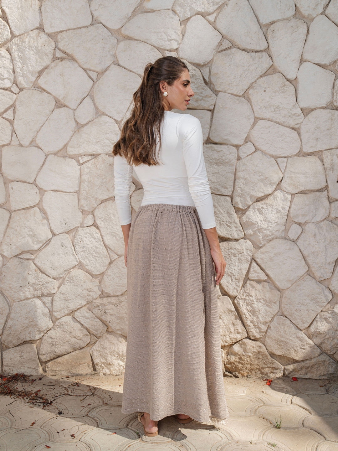 Sand Knit Wrap Skirt