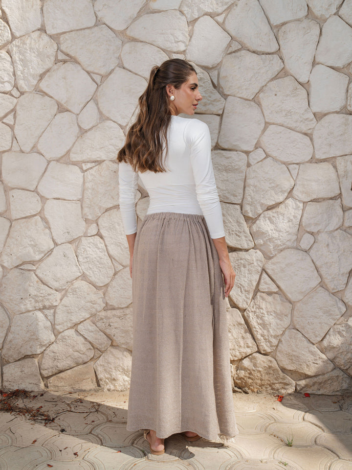 Sand Knit Wrap Skirt