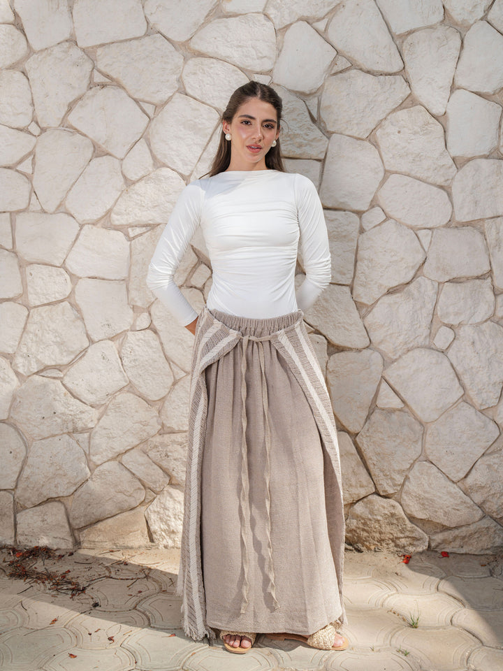 Sand Knit Wrap Skirt