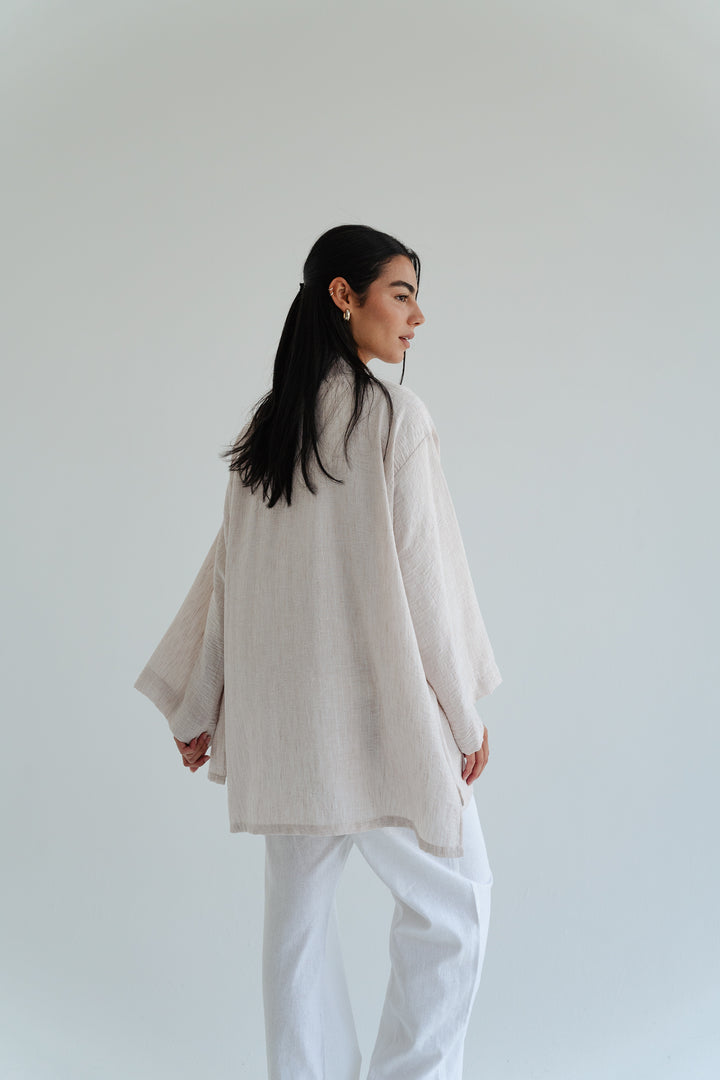 The Linen Wrap top