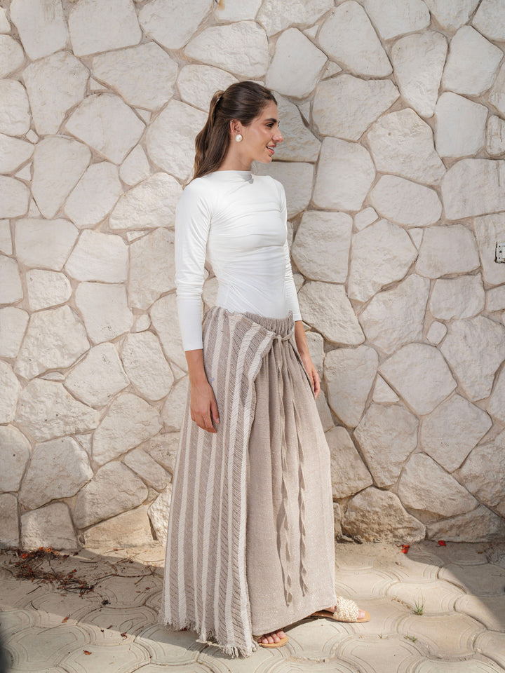 Sand Knit Wrap Skirt