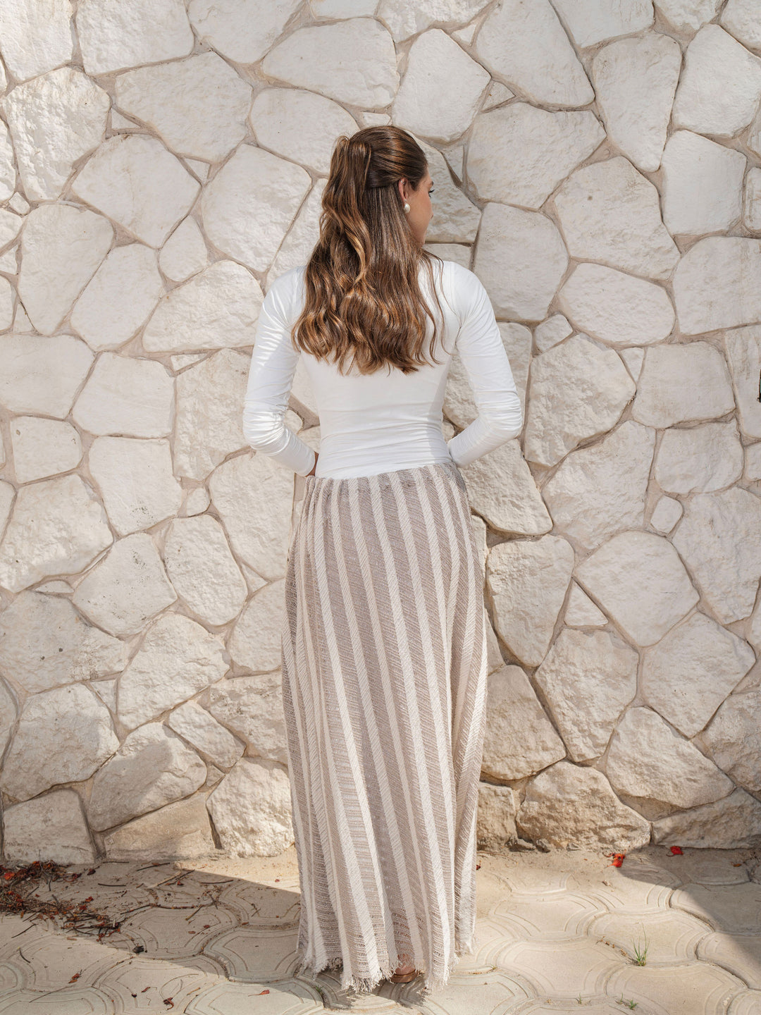Sand Knit Wrap Skirt