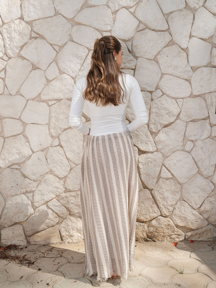 Sand Knit Wrap Skirt