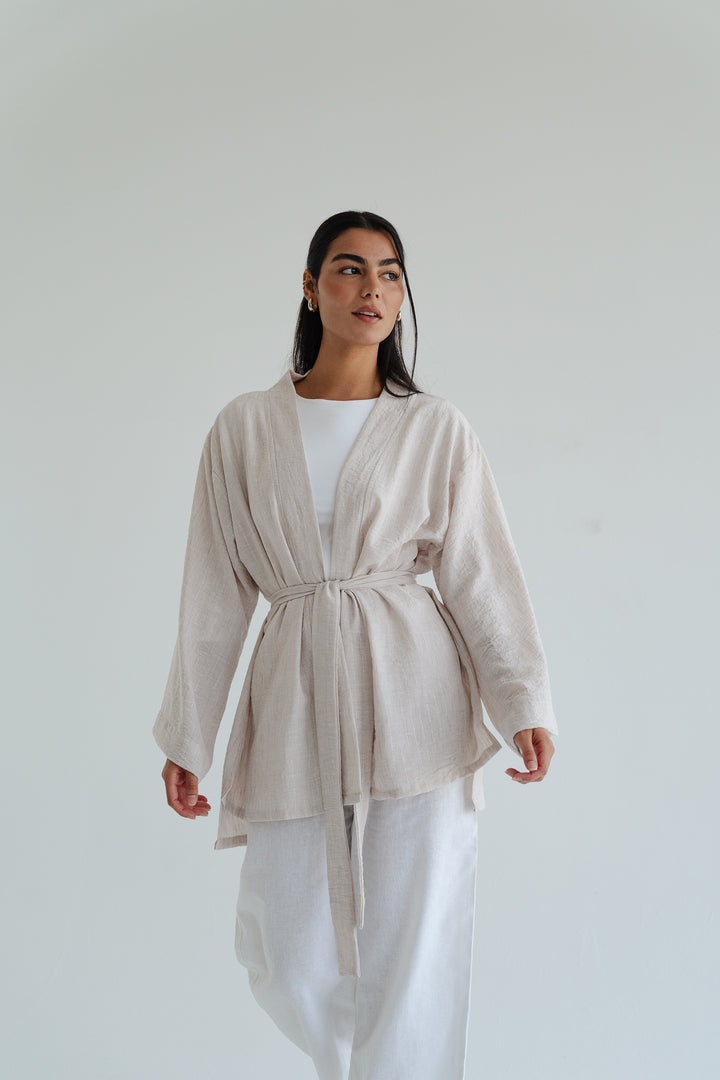 The Linen Wrap top