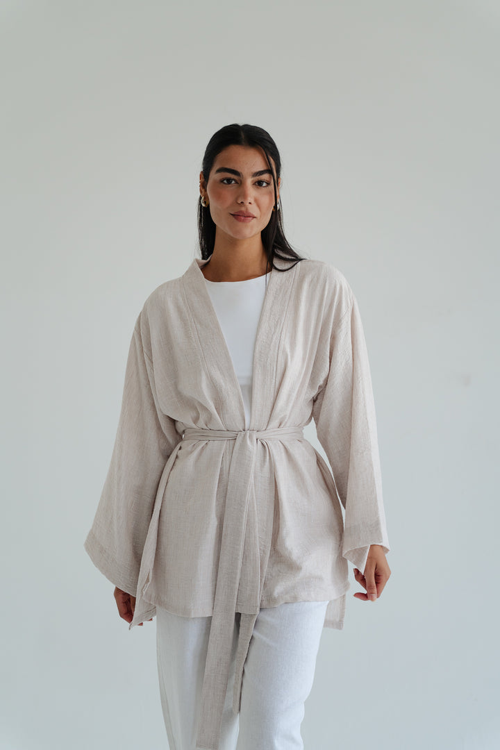 The Linen Wrap top