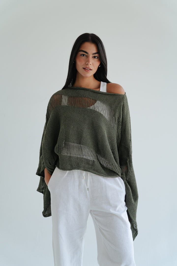 Handwoven Knit Top